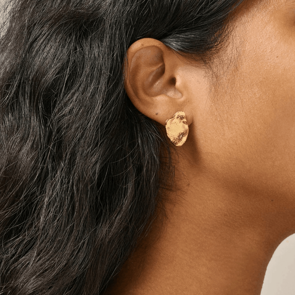 Enamel Maia Large Studs - Forgyldte Ørestikker - E387GM - Øreringe - E387GM