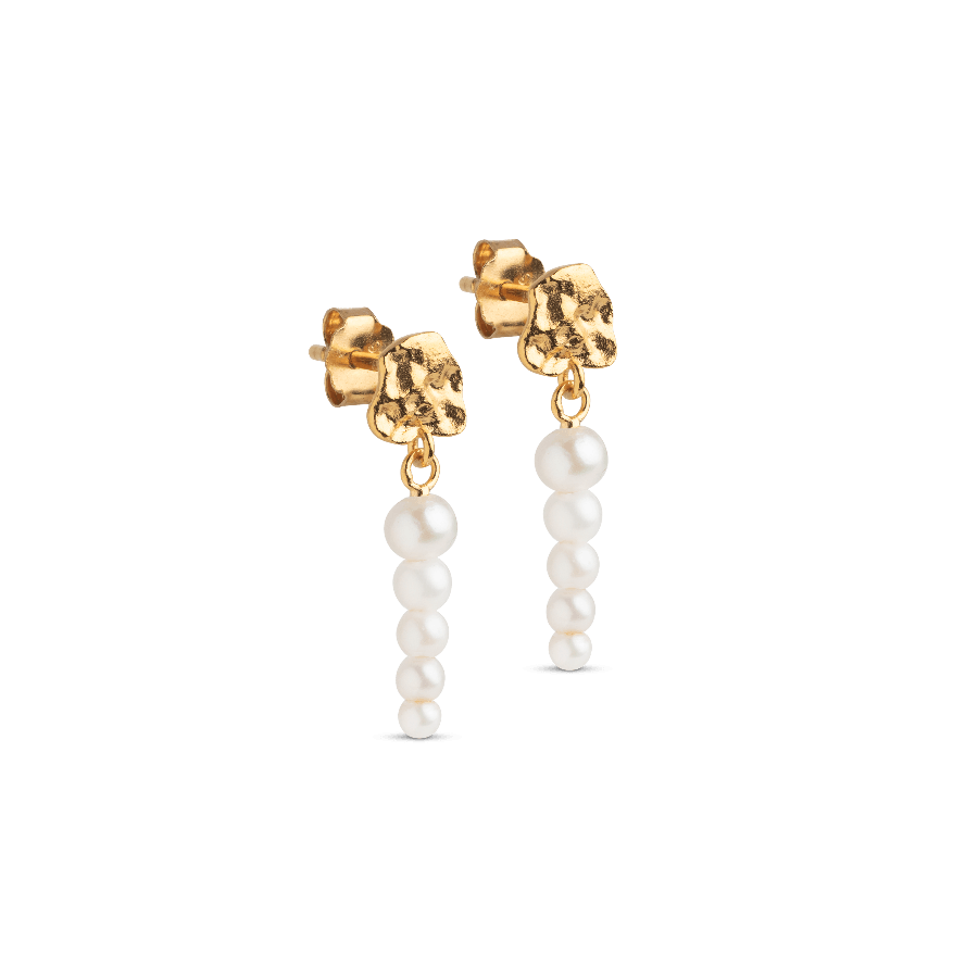 Enamel Malaika Pearls Earrings I Forgyldt Sølv - E345GM - Øreringe - E345GM