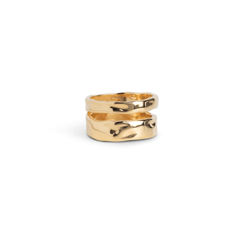 Enamel Sandra Statement Ring - Forgyldt - R92G - Ringe - R92G-001