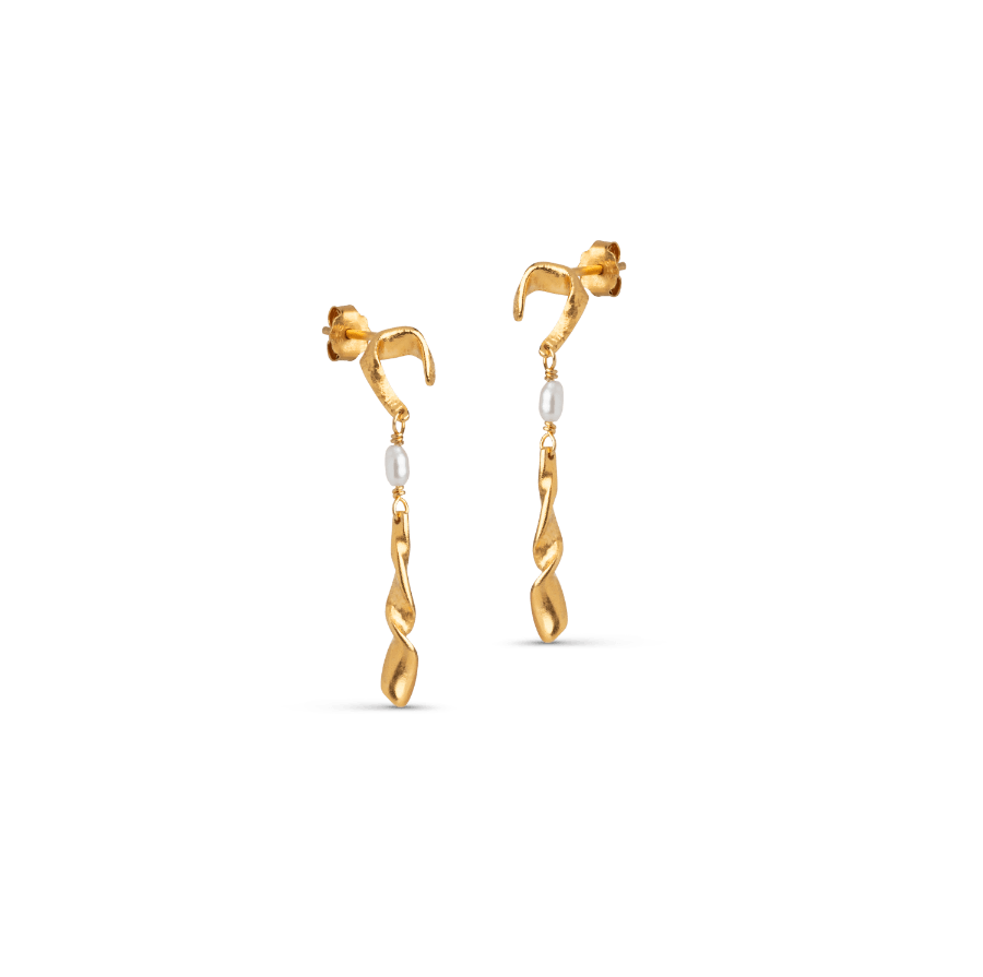 Enamel Sienna Pearls ørestikker - E357GM - Øreringe - E357GM