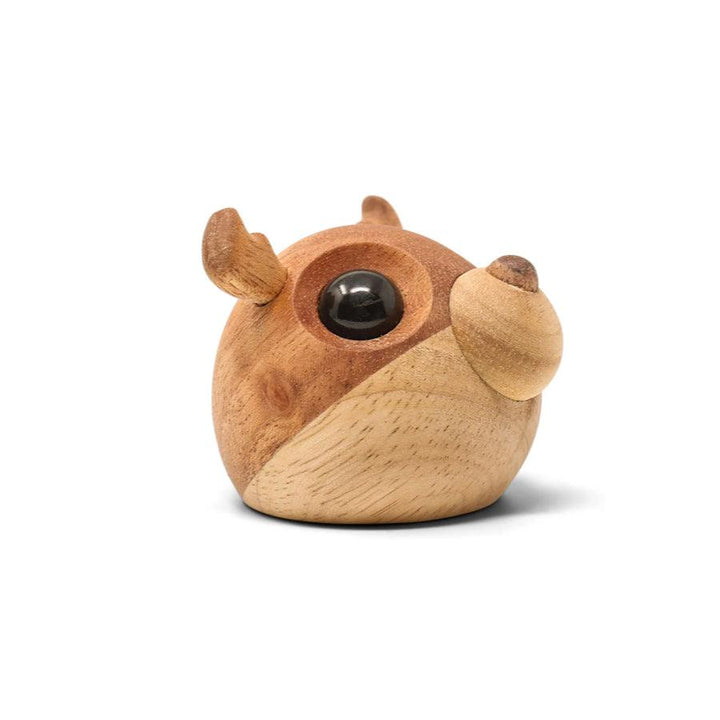 Fablewood Kaj The Little Raindeer, decorative figure in light and dark wood, model 1125-2.