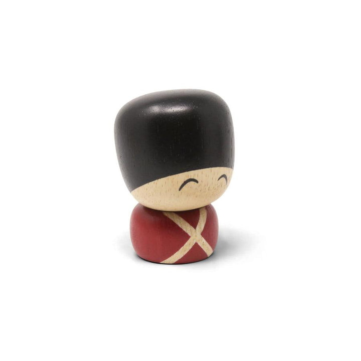 FableWood Little Garder Christian, handmade wooden Garder figure with black head and red body. Model 1400-2