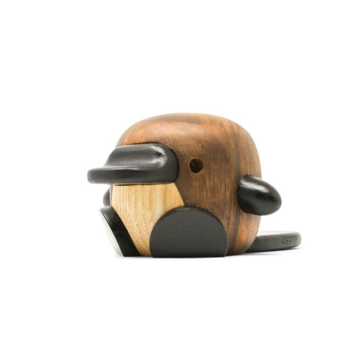 Fablewood The platypus Mary in wood, dark brown and black details, simple figure. Model 1404-1