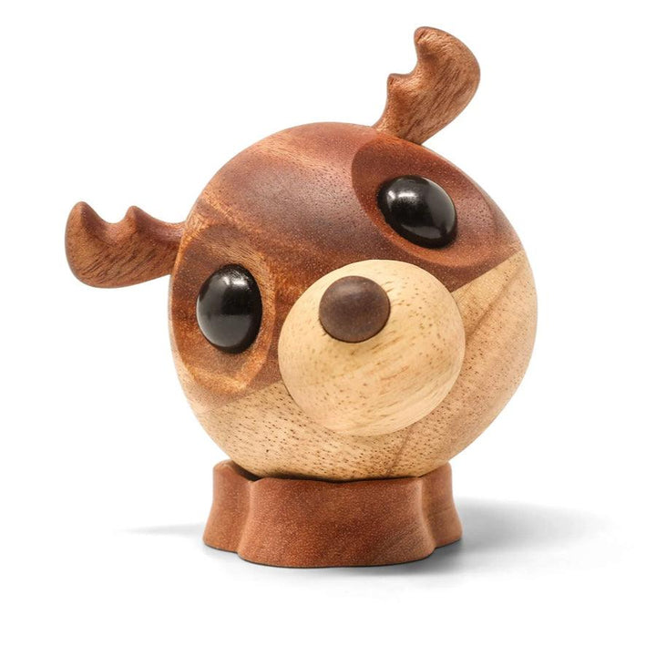 Fablewood Rolf the Raindeer, wooden figure in light and dark shades, Model 1124-2.