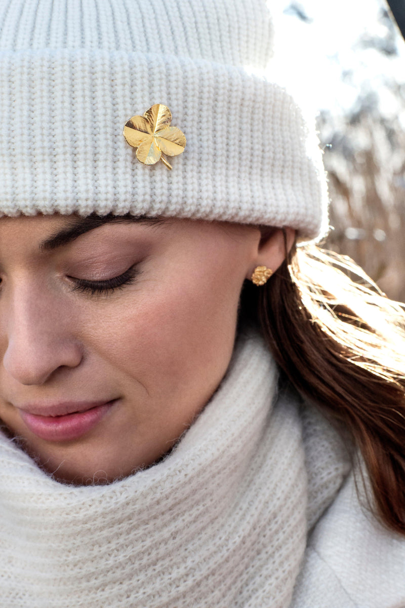 Flora Danica Firkløver Broche - Sølv Forgyldt - Broche - 907.FLC-BRO-G