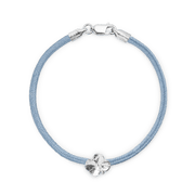 Flora Danica Four-leaf clover Silk Bracelet Blue - Silver