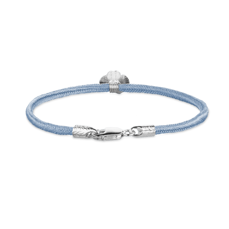 Flora Danica Firkløver Silke Armbånd Blå - Sølv - Armbånd - 907.FLC-SILK-BLUE-S-001