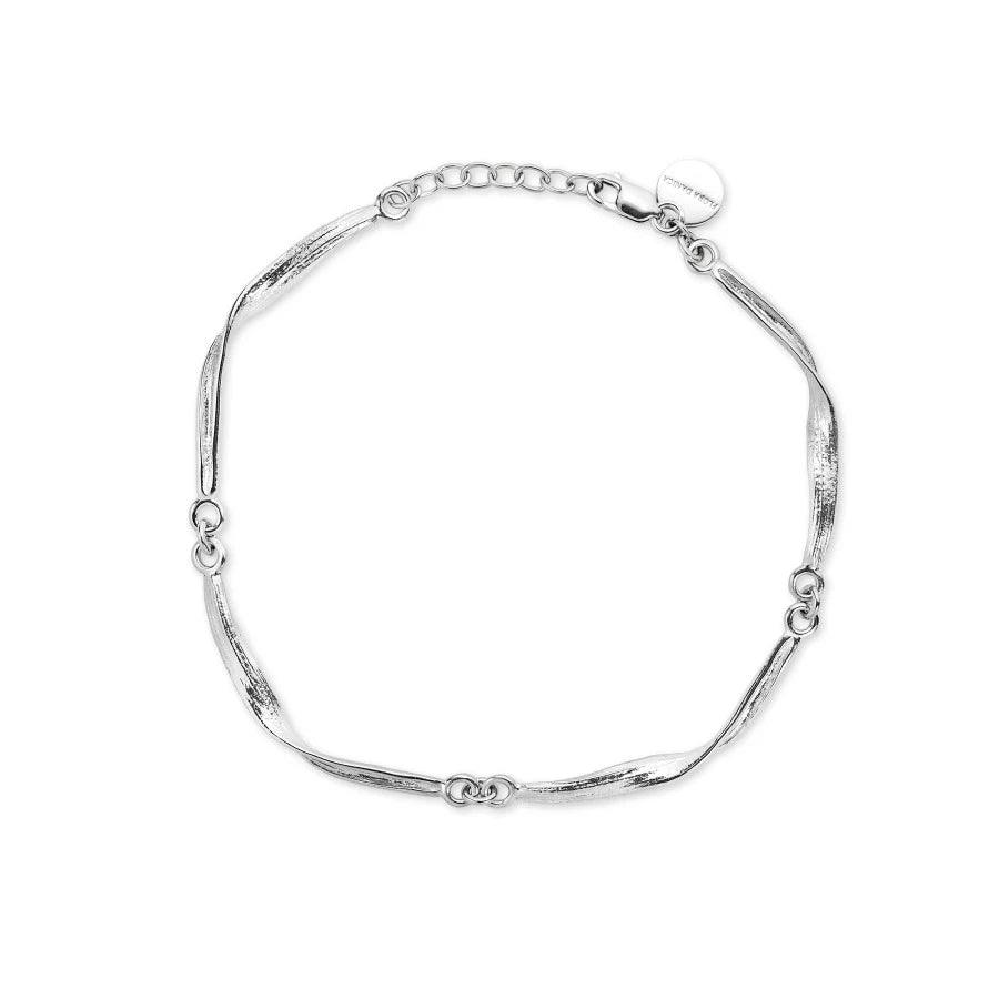 Flora Danica Grass bracelet silver with fine, natural structure and adjustable chain. Model 907-gr-brlo-s