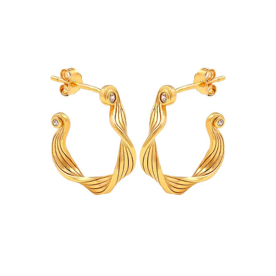 Hultquist Copenhagen Audrey Forgyldte Hoops - Øreringe - S08601G