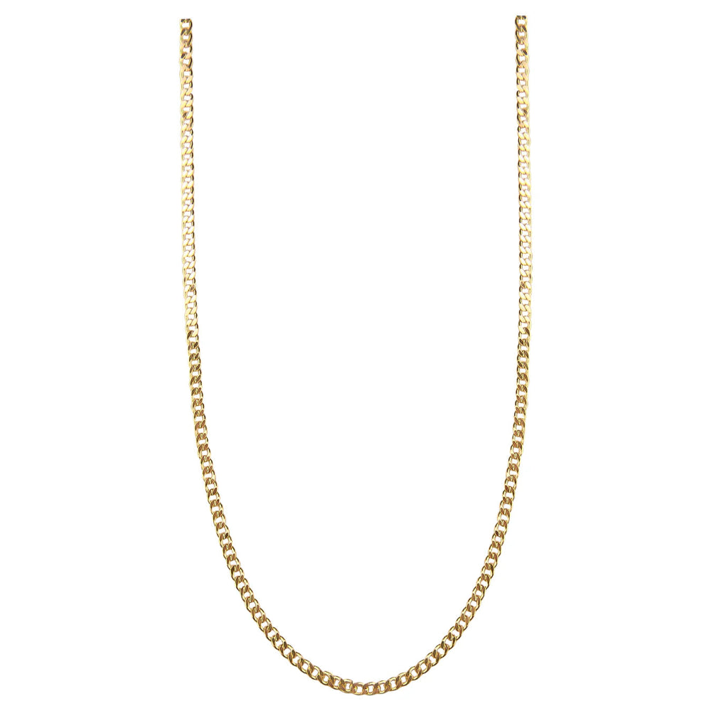 Jeberg Jewelery Baby Saga Chain in gold-plated silver, classic chain on a white background. Model 44250-42-G