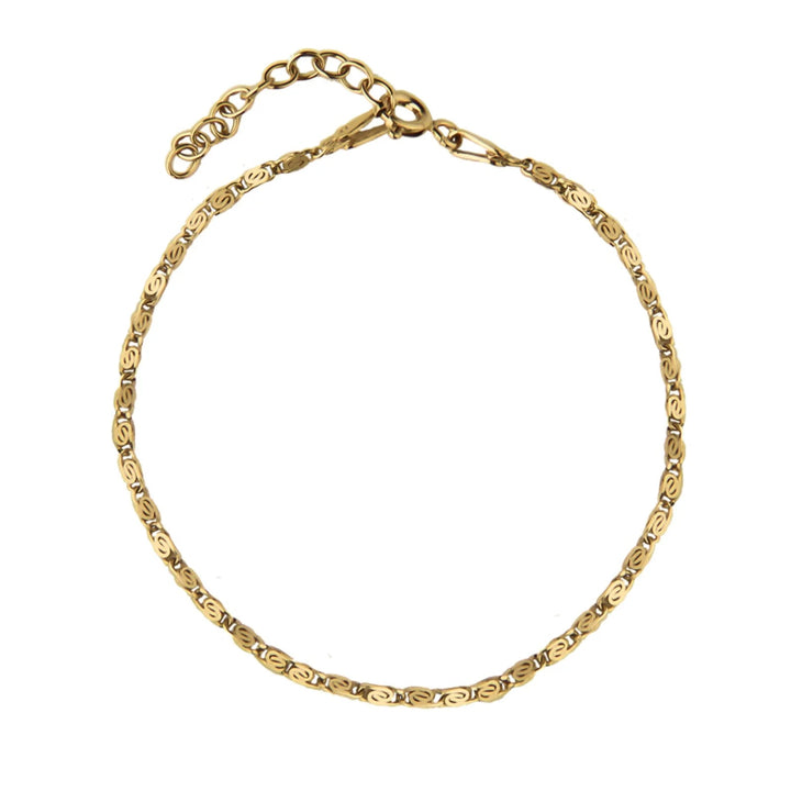Jeberg Jewelery Effy Bracelet in gold-plated silver with elegant, detailed chain and adjustable length. Model 44280-16-G-1