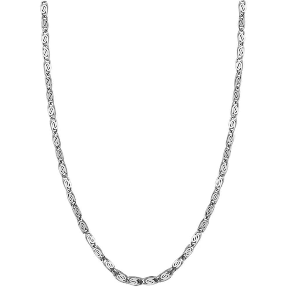 Jeberg Jewelery Effy Necklace in silver with an elegant twisted chain design. Model 44280-42-S.