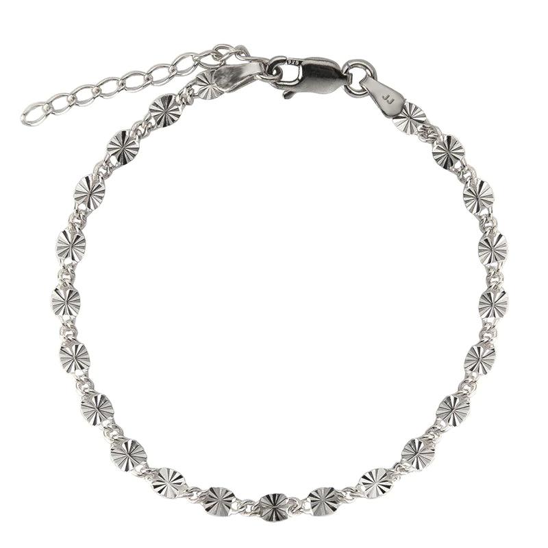 Jeberg Jewelery Stella Bracelet Silver, elegant silver bracelet with small star-shaped links. Model 4510-S.