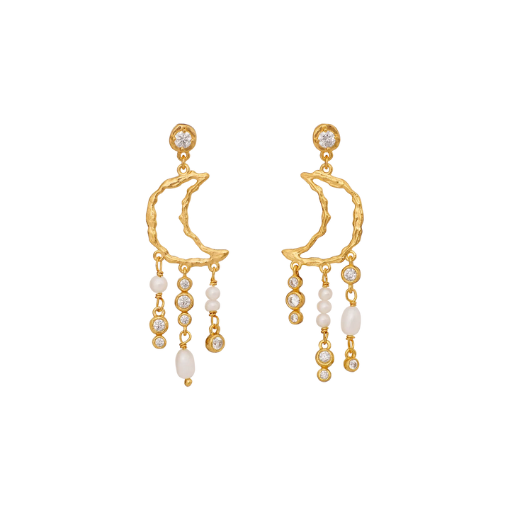 Maanesten Lumibelle Gold-Plated Drop Earrings with Freshwater Pearls – product image 2