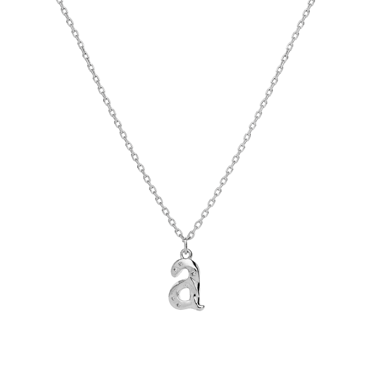 maanesten alphabet letters necklace gold letter pendant a-z with silver chain and letter pendant Model 2744c-001-1