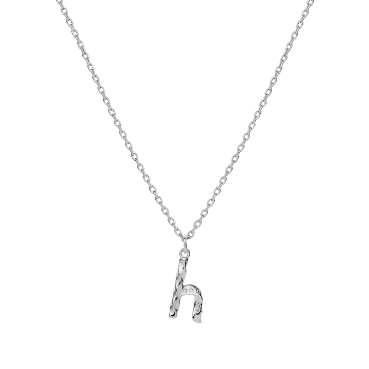 Maanesten Alphabet Letter halskæde sølv med bogstavsvedhæng A, elegant kæde. Model 2744c-008-10