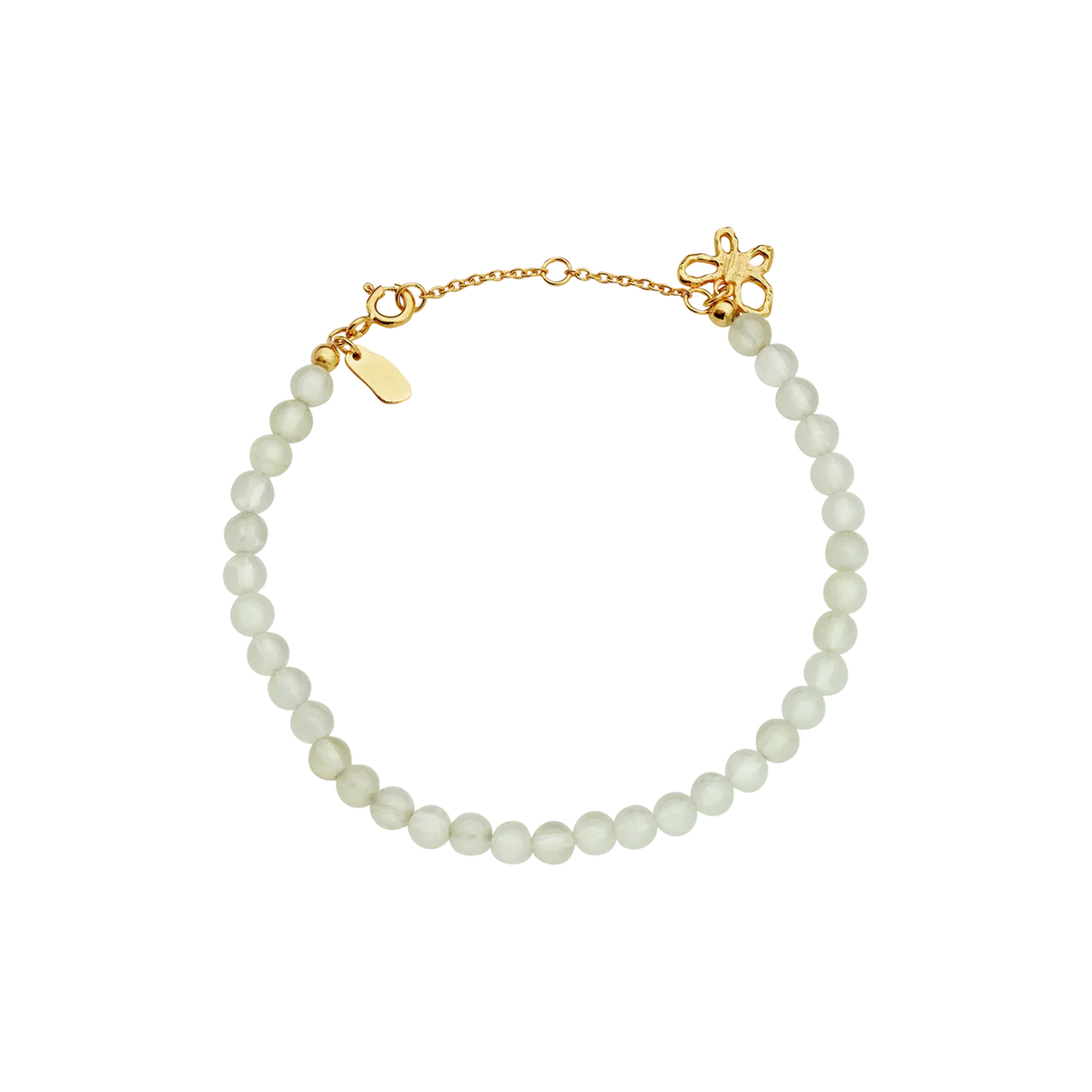 Maanesten Atti bracelet gold-plated with white pearls and delicate gold chain, Model 8696a-1