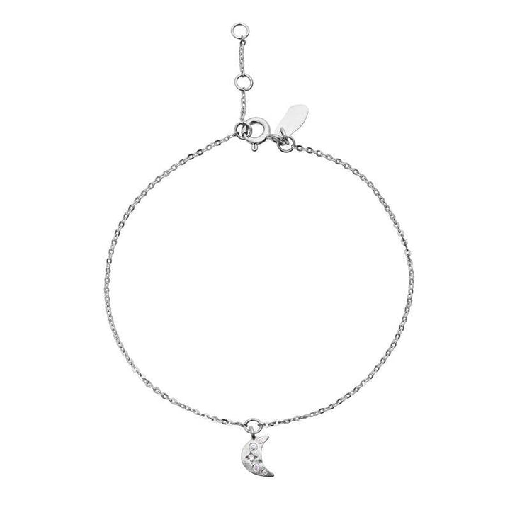 Maanesten Celestia bracelet in silver with crescent detail and fine chain, Model 8618c-8618c-1.