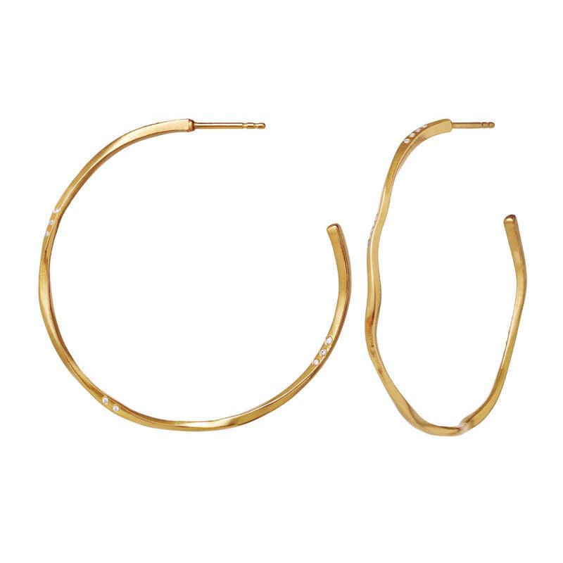 Maanesten Echo Grande Hoops 43mm Forgyldt - 9863A - Øreringe - 9863A