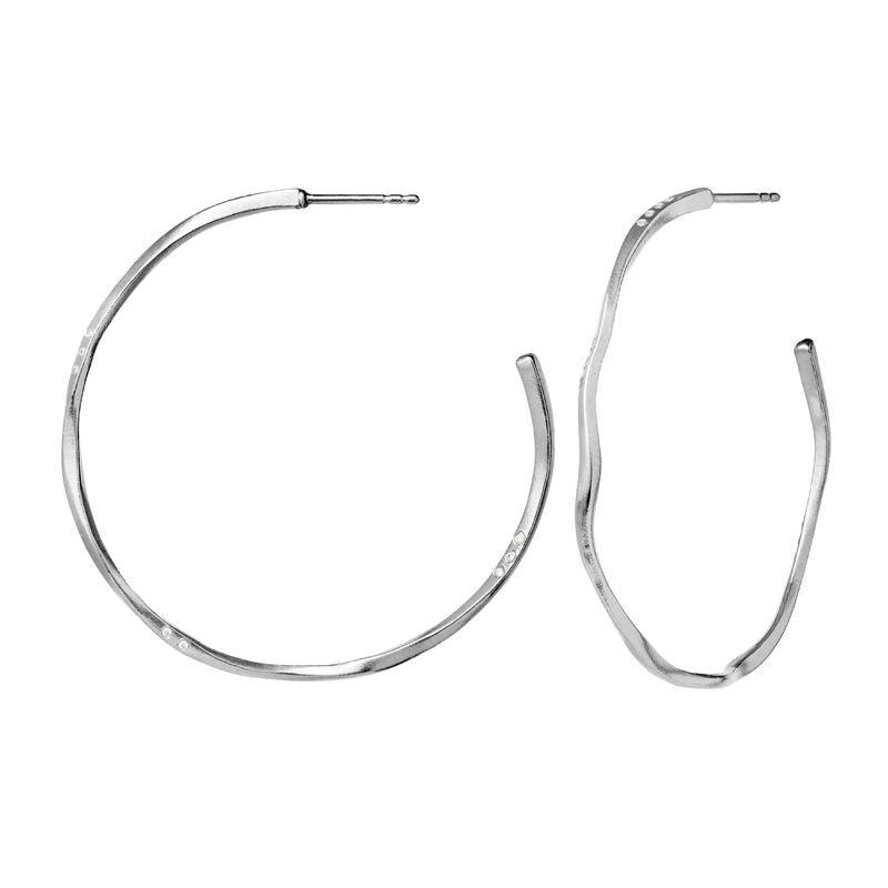Maanesten Echo Grande Hoops 43mm i Sølv - 9863C - Øreringe - 9863C