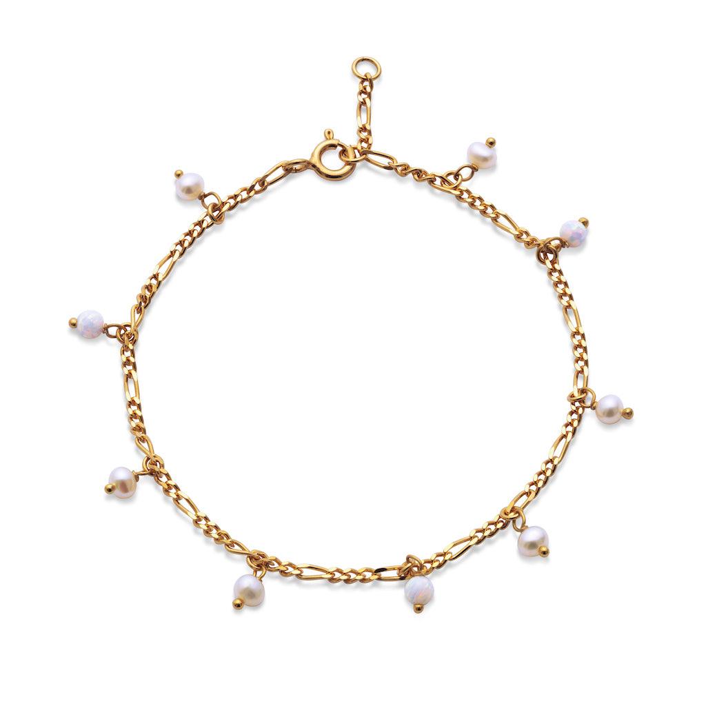 Maanesten Lula White Armbånd forgyldt - 8519A - Armbånd - 8519A