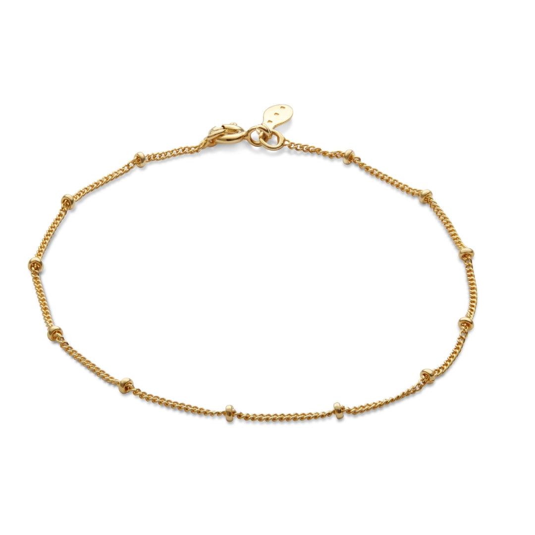 Maanesten Nala Bracelet 8012A shows a simple gold colored bracelet with small pearl details, Model 8012A-8012A-1.