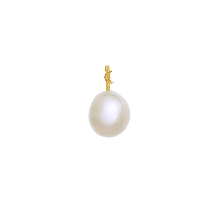 Maanesten Pearl Water Spirit Pendant pendant in silver with golden detail and white pearl. Model 2828a-1.