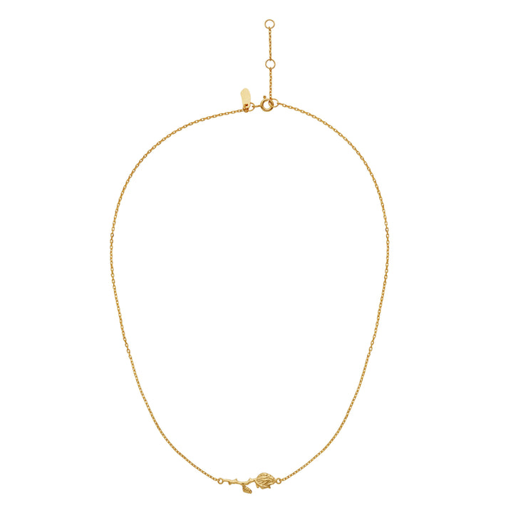 maanesten-rosanna-gold-plated-necklace-with-rose-pendant, simple gold-plated necklace with rose pendant, Model 2735a-2