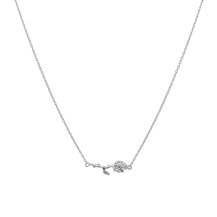 Maanesten Rosanna silver necklace with rose pendant in delicate and elegant design. Model 2735c-1.