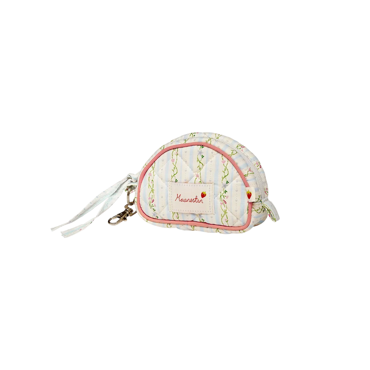 Maanesten Rui Nogring Bag Summer Stripes Blue with light blue stripes and floral details, model 4117-onesize