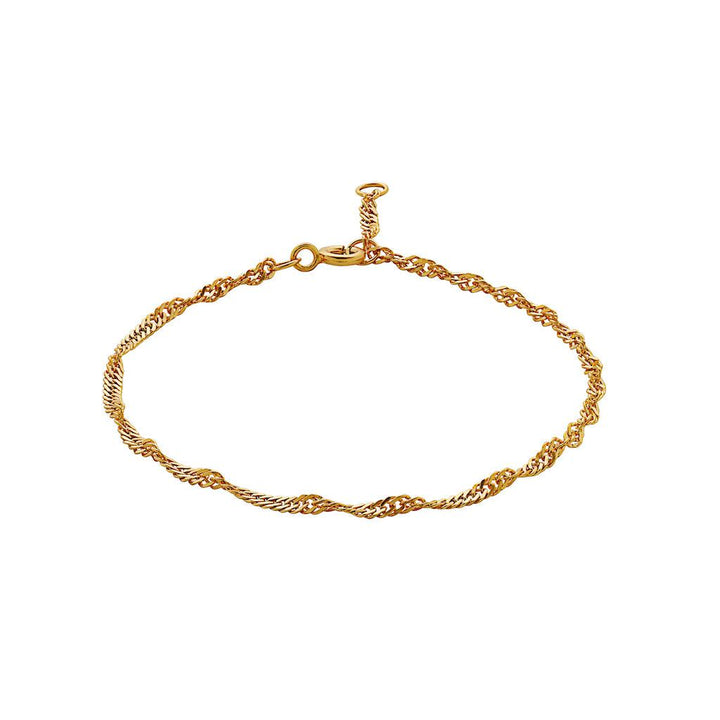 Maanesten Sigrid Bracelet in twisted gold-colored chain with simple clasp. Model 8537a-8537a-2
