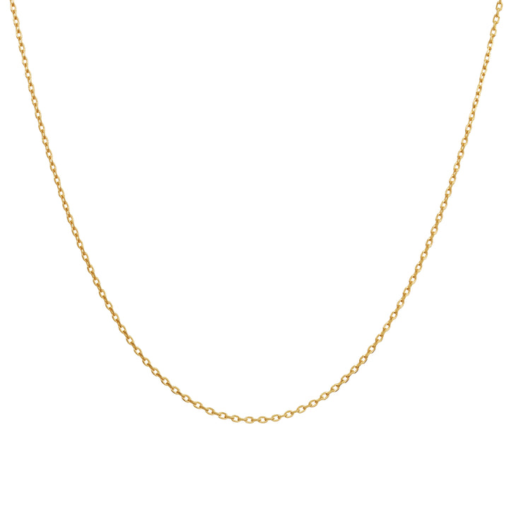 Maanesten Soul Chain necklace in gold plated, simple gold chain shown against white background. Model 2843a-1
