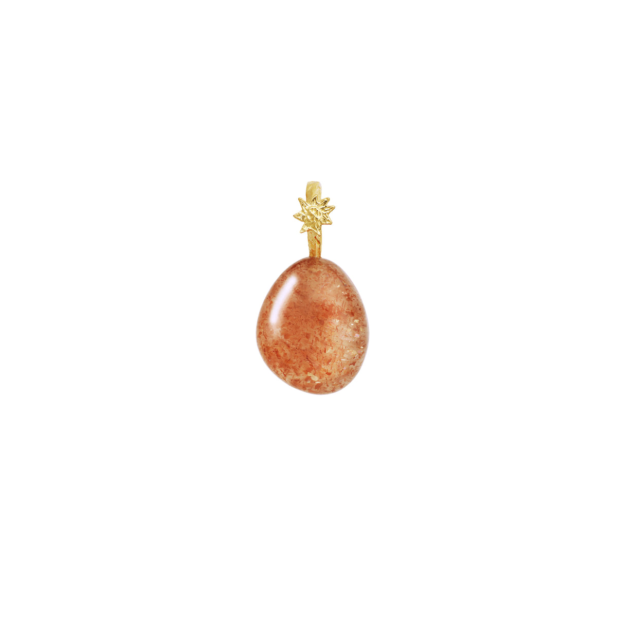 Moonstone Sunstone Fire Spirit Pendant gold-plated with orange sunstone, Model 2829a-1