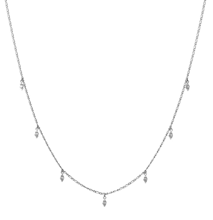 Maanesten Una necklace with small silver pendants on a thin chain, simple and elegant style. Model 2500c-2500c-1.