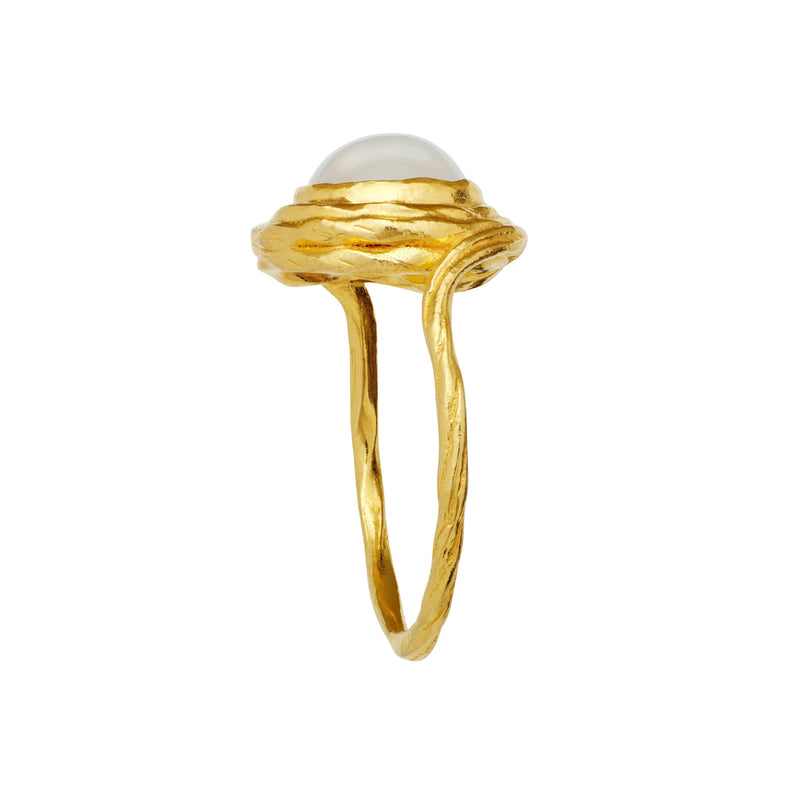 Maanesten Zahra Forgyldt Ring m. Månesten - Ringe - 4867A-001