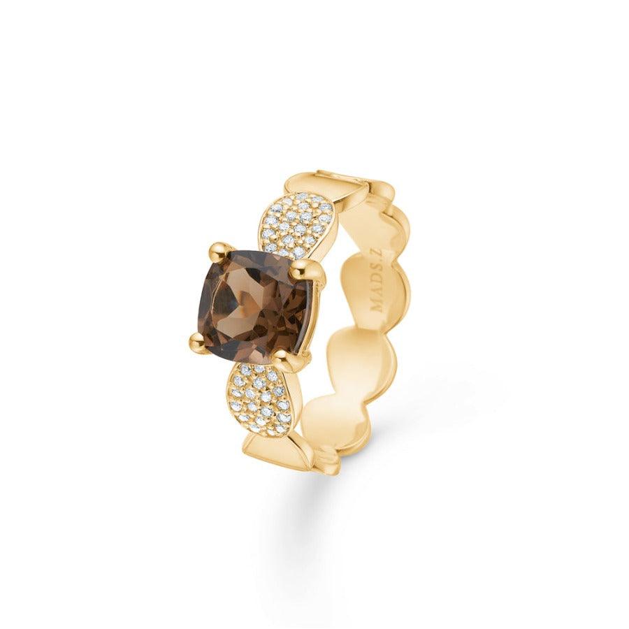 Mads Z 14kt Fidelity Ring Røgkvarts 0.12ct W.Si - Ringe - 1546019-001