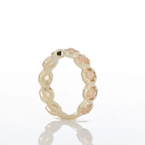 Mads Z 14kt Otilia Ring Med Peach Månesten - Ringe - 1546137-001