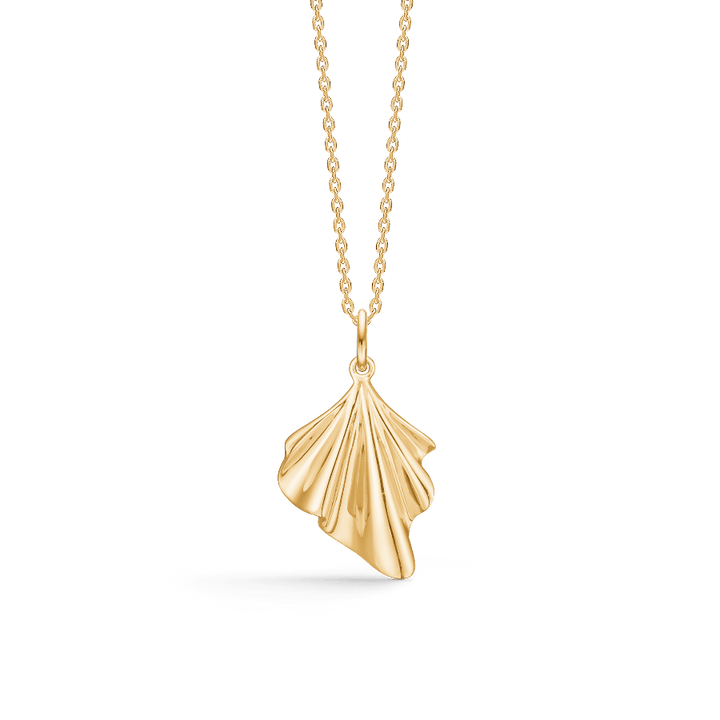 Mads Z 14kt Velvet vedhæng i guldfinish på kæde, forside, model 14125