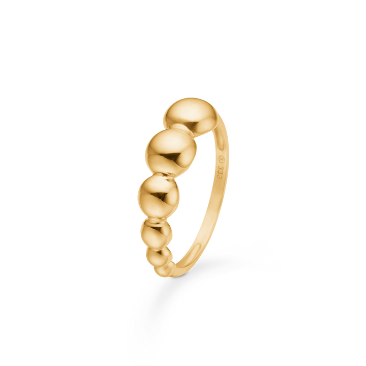 Mads Z Ballora ball ring in 8kt gold, elegant ring with shiny ball details. Model 3340126-001
