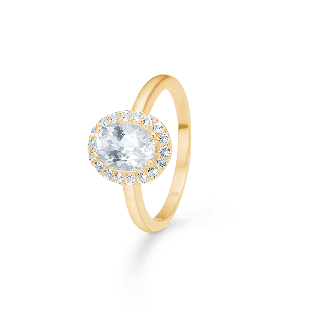 Mads Z Celestial By Medina 8kt Guld Ring med Hvid Topas - Ringe - 3346901-001