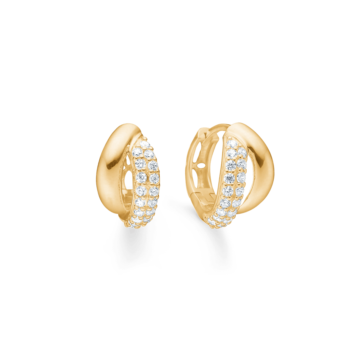 Mads Z Celia 8kt Guld Creoler med Zirkonia - Øreringe - 3317009