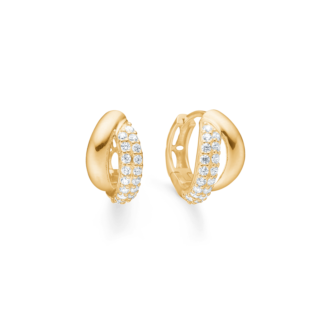 Mads Z Celia 8kt Guld Creoler med Zirkonia - Øreringe - 3317009