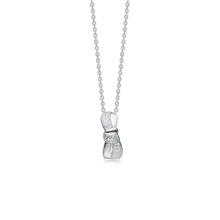 Mads Z Darcy necklace in silver with shiny and inlaid zirconia detail, Model 3127019