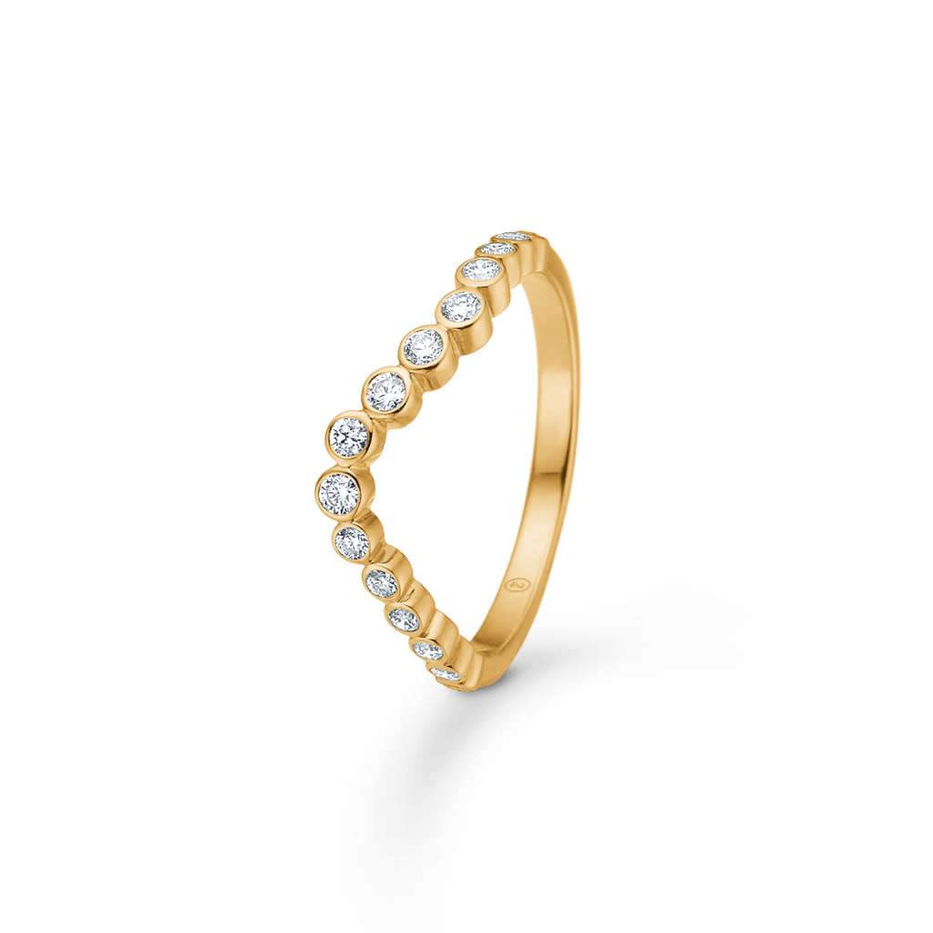 Mads Z Freya 14kt Guld Ring Wave 0.28ct W.Si - Ringe - 1541177-001