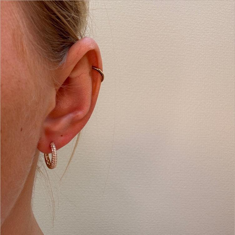 Mads Z La Boheme 8kt Guld Creol m. Zirkonia - Øreringe - 3317030