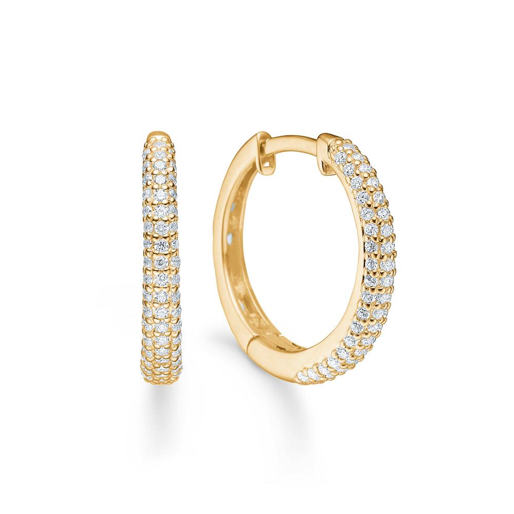 Mads Z LA BOHEME 8kt Guld Creoler Zirkonia - Øreringe - 3317031