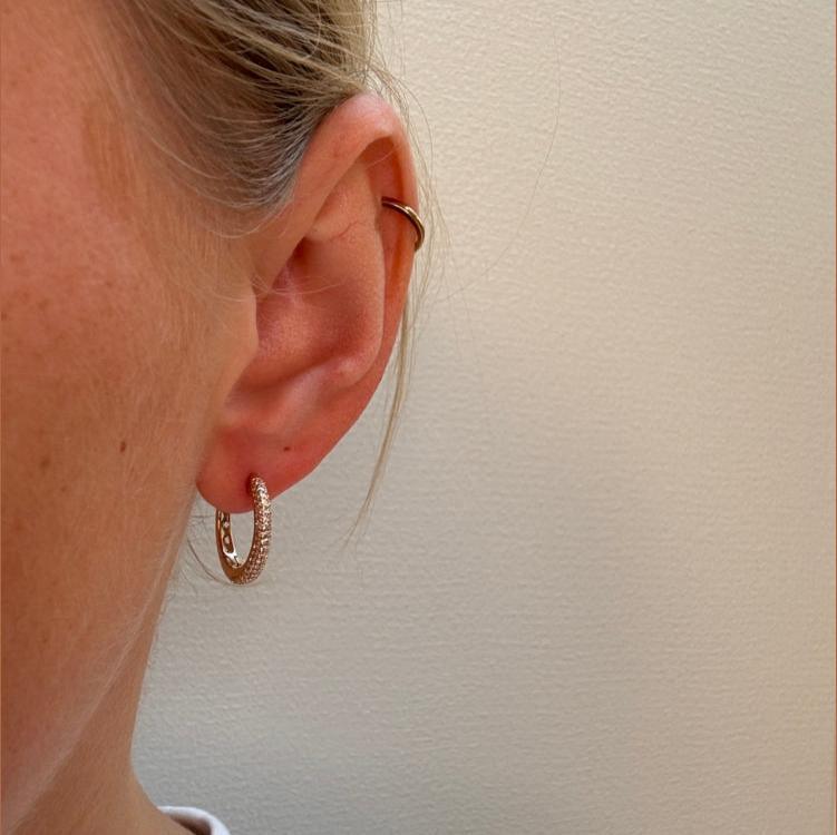 Mads Z LA BOHEME 8kt Guld Creoler Zirkonia - Øreringe - 3317031