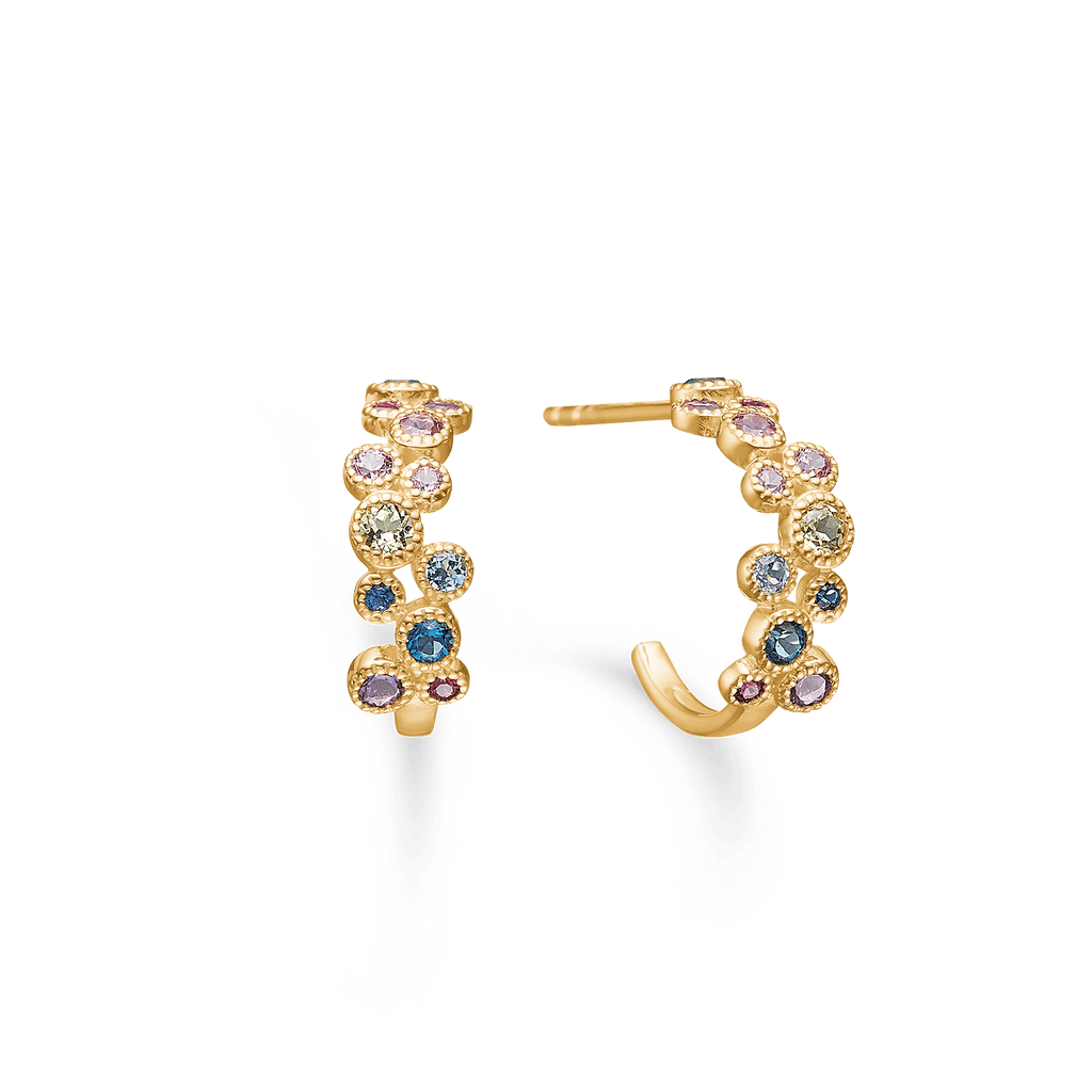 Mads Z Luxury Rainbow Petite Creol 14kt Guld - Øreringe - 1514067