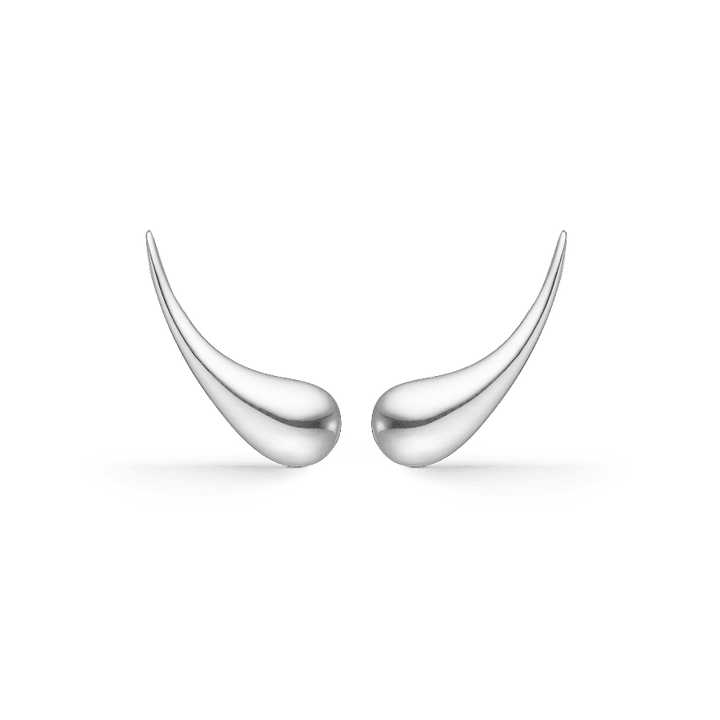 Mads Z Silver Poppy earrings, drop-shaped design in shiny silver, Model 2110117-1