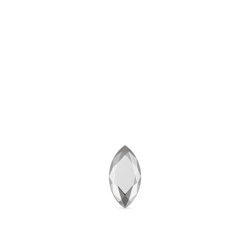 MARIA TASH 14KT Faceted White Gold Marquise Threaded Stud Earring - Øreringe - XMQFC-WG-W55-001